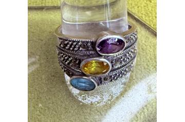 Citron Amethyst Topaz Sterling Silver ring