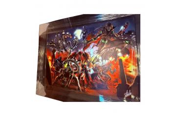 Marvel Litho Painting Signed by Stan Lee and comic Artist