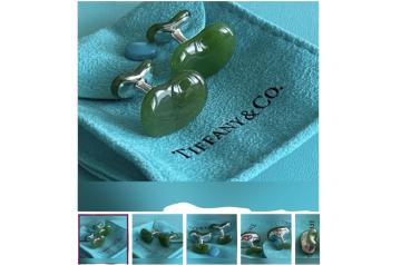 Tiffany & Co  Green Aventine Cufflinks