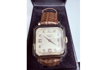 Longines Mens Vintage Watch Gold with Diamonds