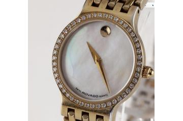Mavado Zesperanza womans watch Gold Plated Finish Mother of Pearl Dial, Diamond Accents.