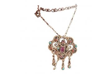 Gemstone Charms and Necklace Sterling