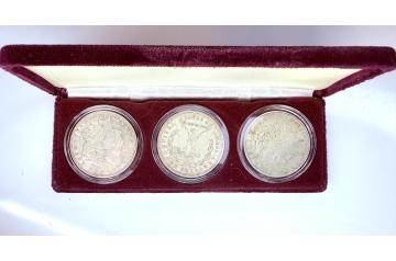 set of 3 peace Dollars